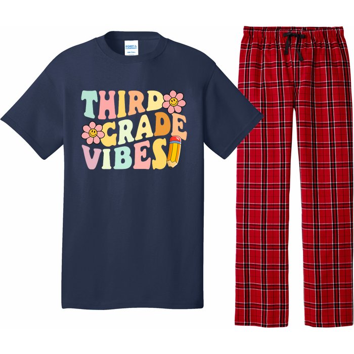 Third Grade Vibes 3rd Grade 1st Day Of School Teacher Pajama Set