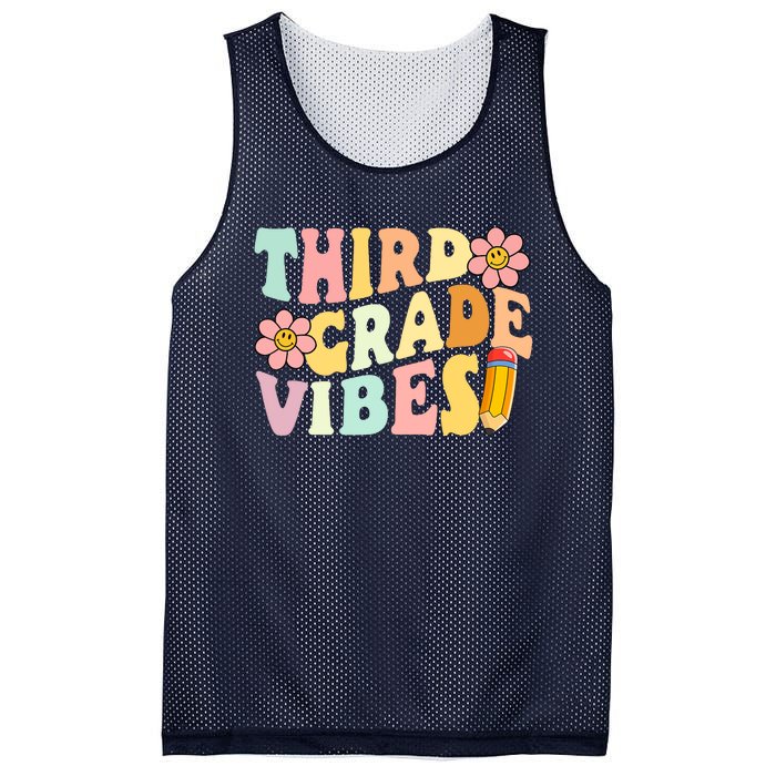 Third Grade Vibes 3rd Grade 1st Day Of School Teacher Mesh Reversible Basketball Jersey Tank