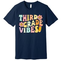 Third Grade Vibes 3rd Grade 1st Day Of School Teacher Premium T-Shirt