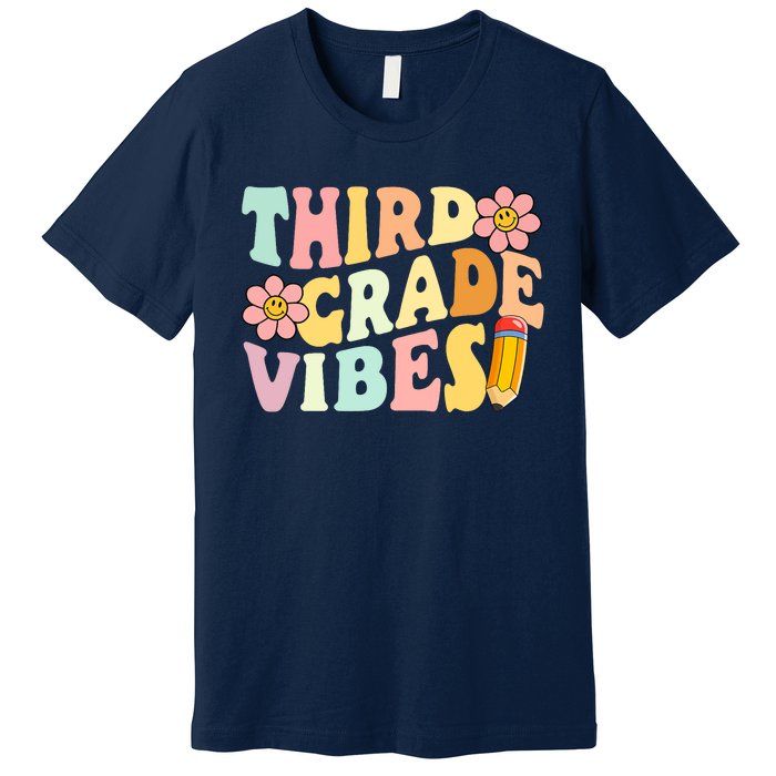 Third Grade Vibes 3rd Grade 1st Day Of School Teacher Premium T-Shirt