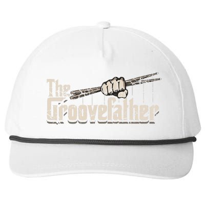 The Groovefather Vintage Drums Drumming Gifts Band Drummer Snapback Five-Panel Rope Hat