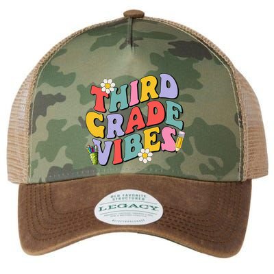 Third Grade Vibes Back To School 3rd Grade Team 1st Day Legacy Tie Dye Trucker Hat