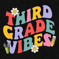 Third Grade Vibes Back To School 3rd Grade Team 1st Day Ladies PosiCharge Tri-Blend Wicking Tank