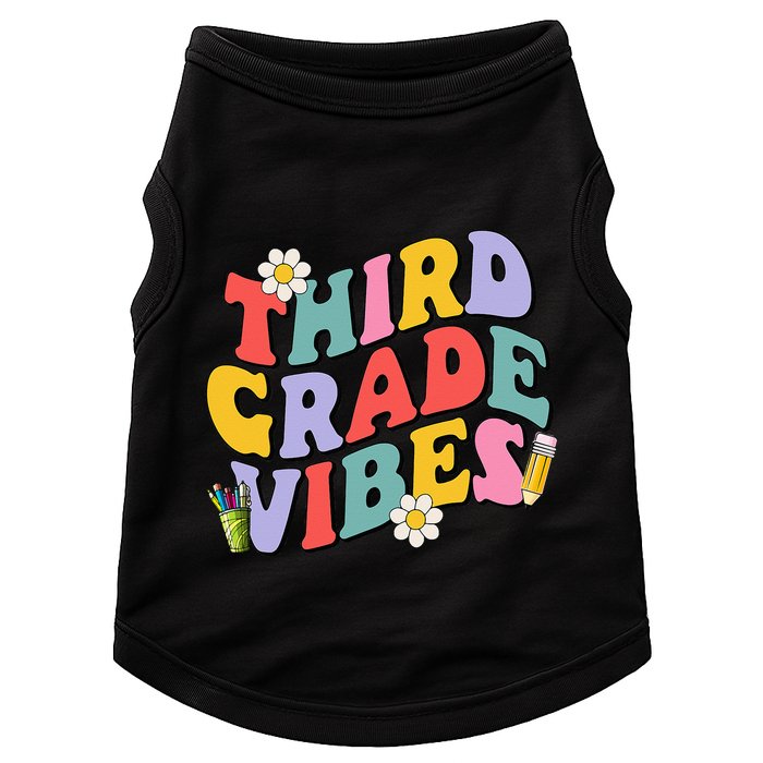 Third Grade Vibes Back To School 3rd Grade Team 1st Day Doggie Tank