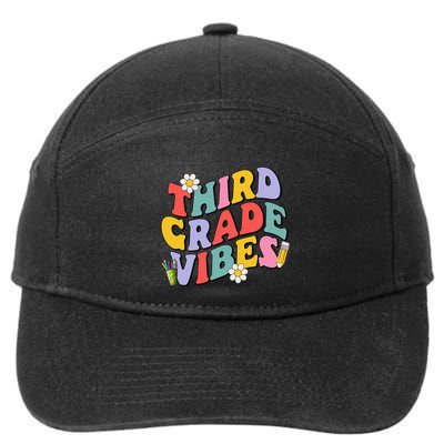 Third Grade Vibes Back To School 3rd Grade Team 1st Day 7-Panel Snapback Hat