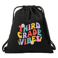 Third Grade Vibes Back To School 3rd Grade Team 1st Day Drawstring Bag
