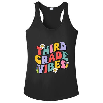 Third Grade Vibes Back To School 3rd Grade Team 1st Day Ladies PosiCharge Competitor Racerback Tank