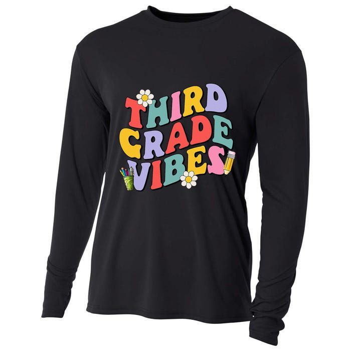 Third Grade Vibes Back To School 3rd Grade Team 1st Day Cooling Performance Long Sleeve Crew