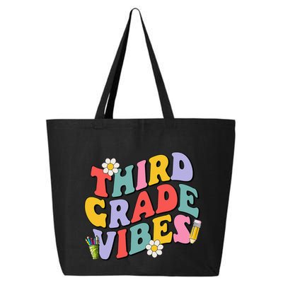 Third Grade Vibes Back To School 3rd Grade Team 1st Day 25L Jumbo Tote