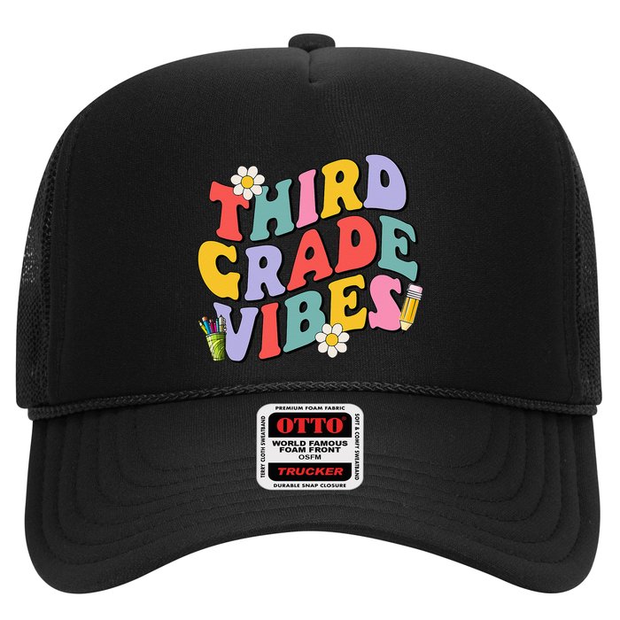 Third Grade Vibes Back To School 3rd Grade Team 1st Day Trucker Hat