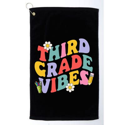 Third Grade Vibes Back To School 3rd Grade Team 1st Day Golf Towel