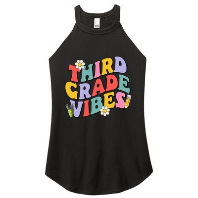 Third Grade Vibes Back To School 3rd Grade Team 1st Day Women's Perfect Tri Rocker Tank