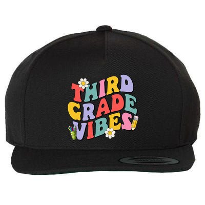 Third Grade Vibes Back To School 3rd Grade Team 1st Day Wool Snapback Cap