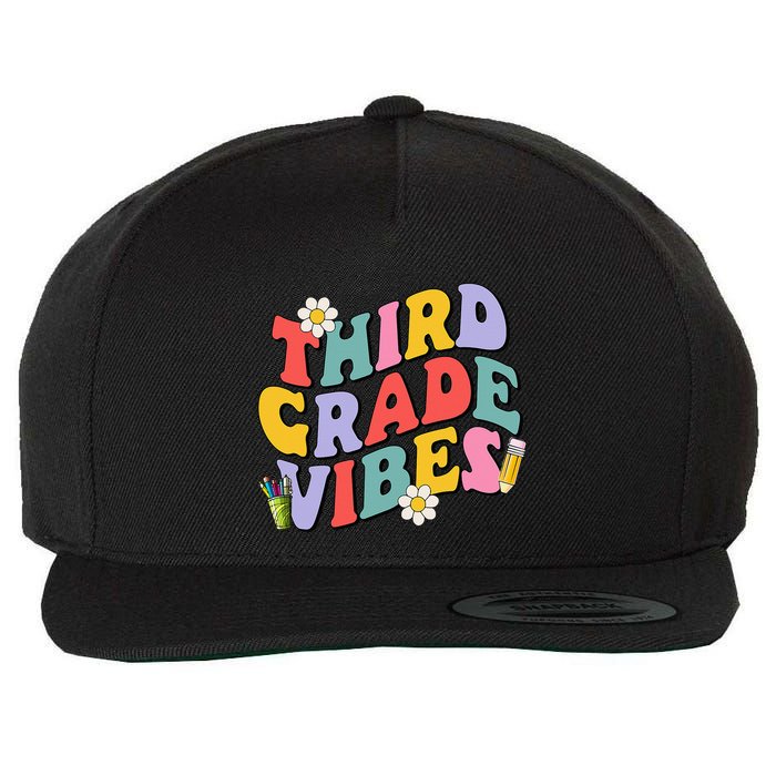 Third Grade Vibes Back To School 3rd Grade Team 1st Day Wool Snapback Cap