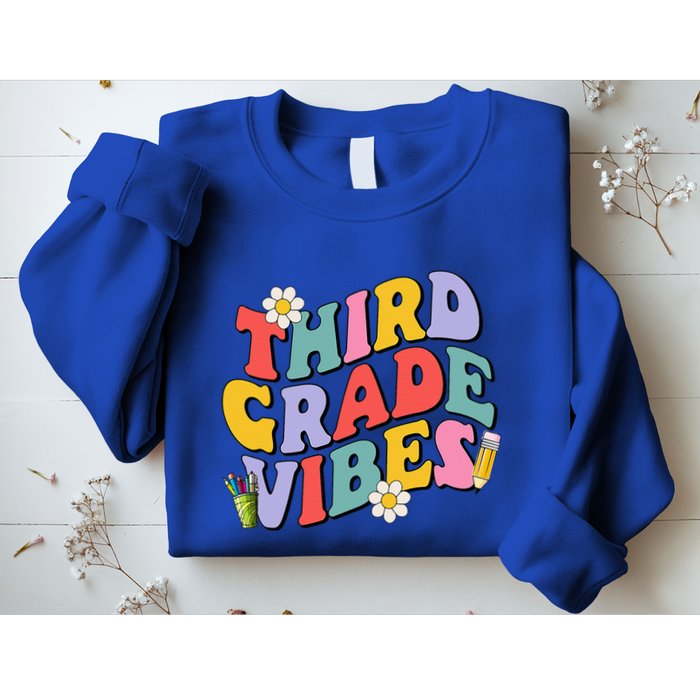 Third Grade Vibes Back To School 3rd Grade Team 1st Day Sweatshirt