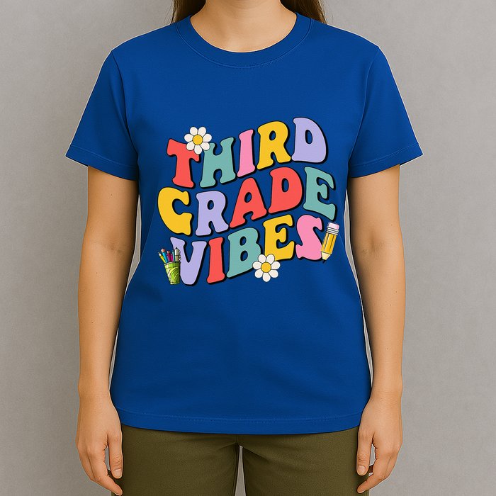 Third Grade Vibes Back To School 3rd Grade Team 1st Day T-Shirt