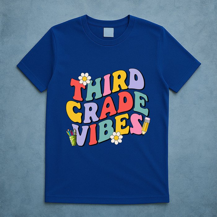 Third Grade Vibes Back To School 3rd Grade Team 1st Day T-Shirt
