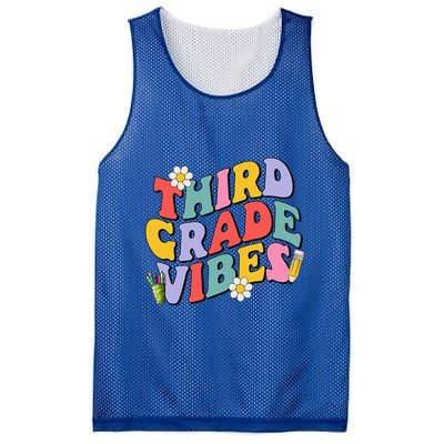 Third Grade Vibes Back To School 3rd Grade Team 1st Day Mesh Reversible Basketball Jersey Tank