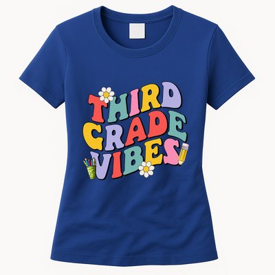 Third Grade Vibes Back To School 3rd Grade Team 1st Day Womens T-Shirt