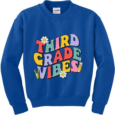 Third Grade Vibes Back To School 3rd Grade Team 1st Day Kids Sweatshirt