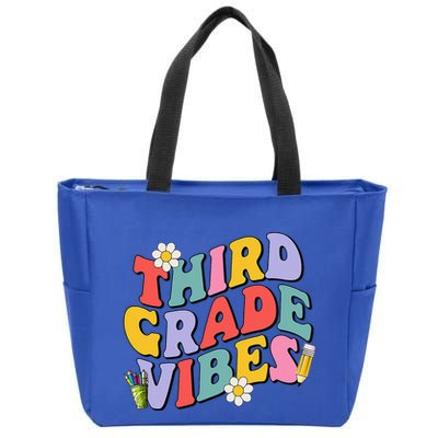 Third Grade Vibes Back To School 3rd Grade Team 1st Day Zip Tote Bag