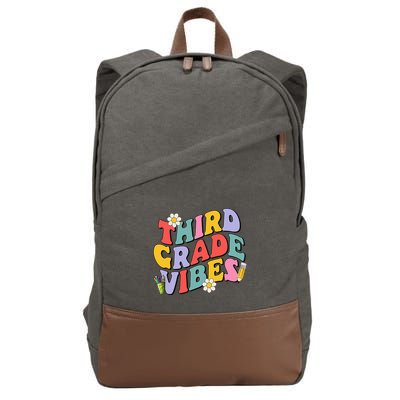 Third Grade Vibes Back To School 3rd Grade Team 1st Day Cotton Canvas Backpack