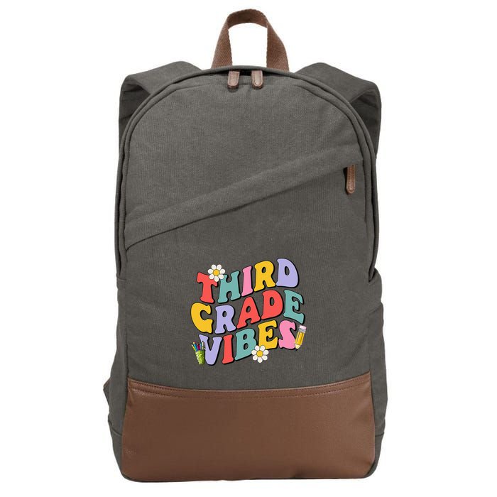 Third Grade Vibes Back To School 3rd Grade Team 1st Day Cotton Canvas Backpack