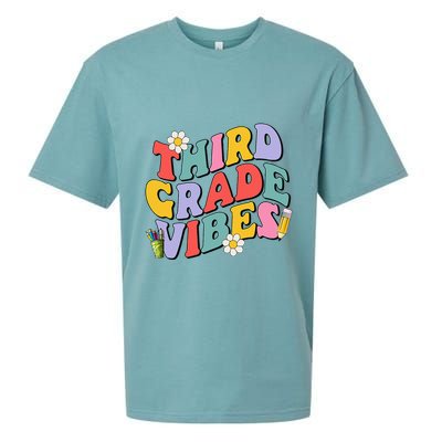 Third Grade Vibes Back To School 3rd Grade Team 1st Day Sueded Cloud Jersey T-Shirt