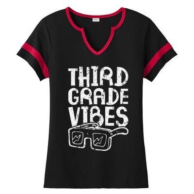 Third Grade Vibes Back To School Ladies Halftime Notch Neck Tee