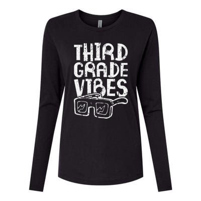 Third Grade Vibes Back To School Womens Cotton Relaxed Long Sleeve T-Shirt