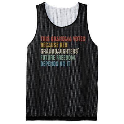 This Grandma Votes Because Her Granddaughters Future Freedom Mesh Reversible Basketball Jersey Tank