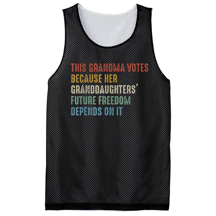 This Grandma Votes Because Her Granddaughters Future Freedom Mesh Reversible Basketball Jersey Tank