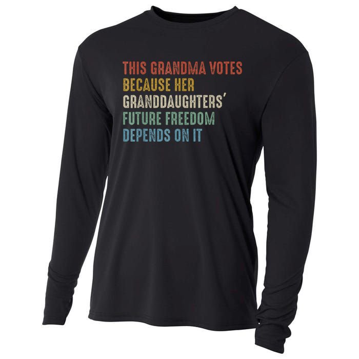 This Grandma Votes Because Her Granddaughters Future Freedom Cooling Performance Long Sleeve Crew