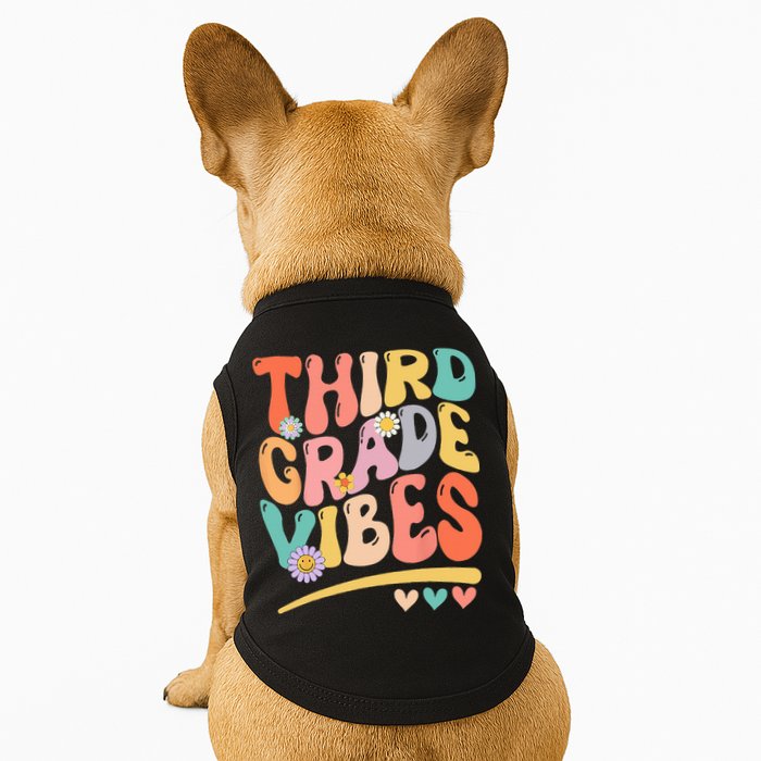 Third Grade Vibes Back To School 3rd Grade Teacher Doggie Tank