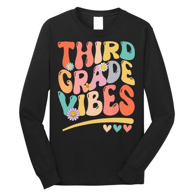 Third Grade Vibes Back To School 3rd Grade Teacher Long Sleeve Shirt