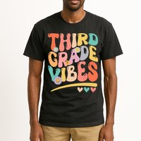 Third Grade Vibes Back To School 3rd Grade Teacher Tall T-Shirt