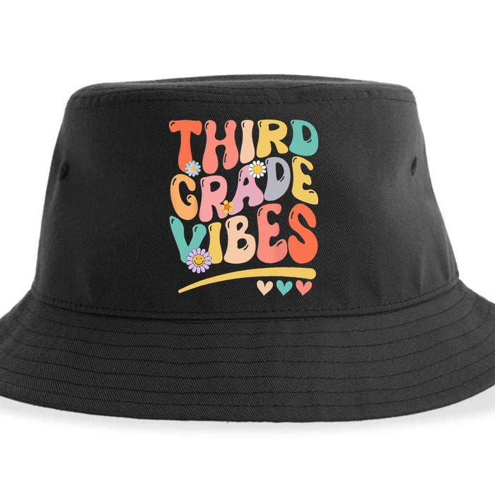 Third Grade Vibes Back To School 3rd Grade Teacher Sustainable Bucket Hat