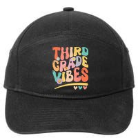 Third Grade Vibes Back To School 3rd Grade Teacher 7-Panel Snapback Hat