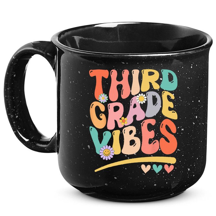 Third Grade Vibes Back To School 3rd Grade Teacher 15oz Campfire Ceramic Mug