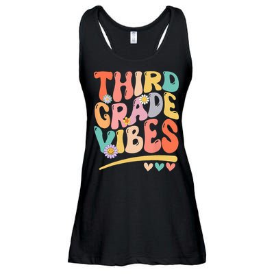 Third Grade Vibes Back To School 3rd Grade Teacher Ladies Essential Flowy Tank