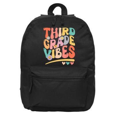 Third Grade Vibes Back To School 3rd Grade Teacher 16 in Basic Backpack