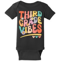 Third Grade Vibes Back To School 3rd Grade Teacher Baby Bodysuit