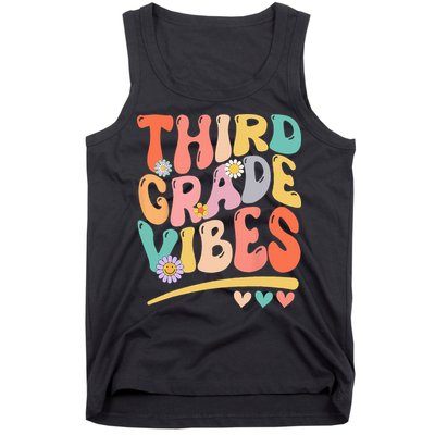 Third Grade Vibes Back To School 3rd Grade Teacher Tank Top