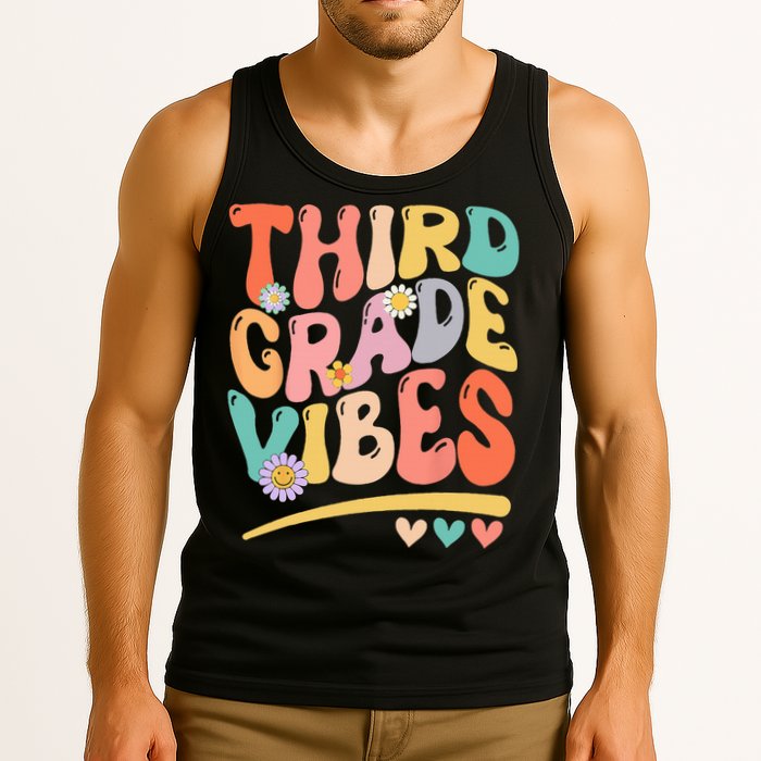 Third Grade Vibes Back To School 3rd Grade Teacher Tank Top
