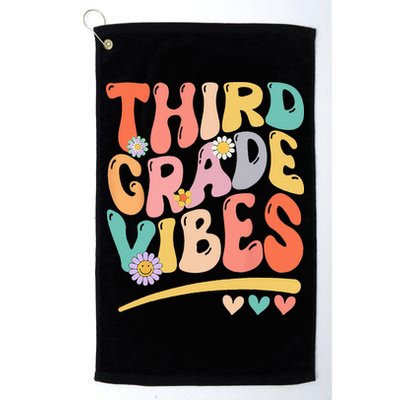 Third Grade Vibes Back To School 3rd Grade Teacher Golf Towel