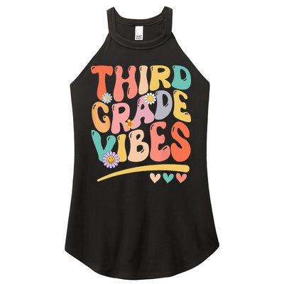 Third Grade Vibes Back To School 3rd Grade Teacher Women's Perfect Tri Rocker Tank