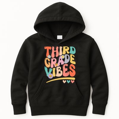 Third Grade Vibes Back To School 3rd Grade Teacher Kids Hoodie