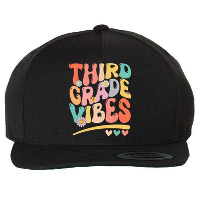 Third Grade Vibes Back To School 3rd Grade Teacher Wool Snapback Cap
