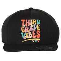 Third Grade Vibes Back To School 3rd Grade Teacher Wool Snapback Cap