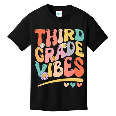 Third Grade Vibes Back To School 3rd Grade Teacher Kids T-Shirt